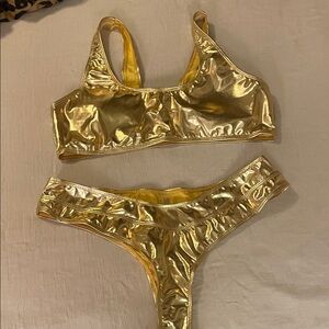 Gold Metallic Bikini